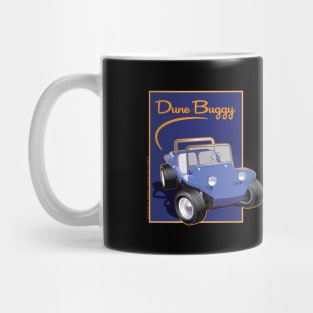 Blue Dune Buggy with Surfboard Front in Box Mug